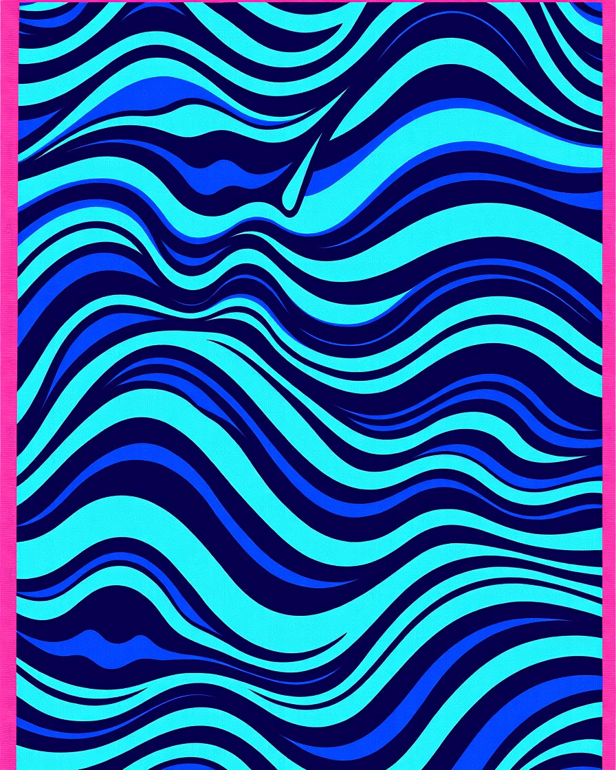 Ocean Wave Ripple Tie Dyed (Blue) - ODIKA