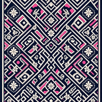 Modern Interlocking with Subtle Floral Details (Black) - ODIKA