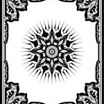 Tile Mosaic with Starburst Central (Black) - ODIKA