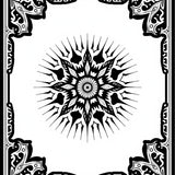 Tile Mosaic with Starburst Central (Black) - ODIKA