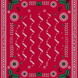 Joyful Peppermint Stick Semicircular Welcome Entryway Doorstep(Red)