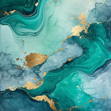 Modern Geometric Gold Accent(Green)