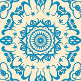 Ethereal Medallion With Artistic Swirl Motifs (Beige)