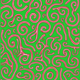Winter Cane Stripe Floor Collection Swirl Motif(Green)