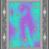 Festive Cluster Design with Lacy Frosted Details(Blue)