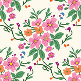 French Provincial Floral Bouquet Hand Hooked Design(Pink)