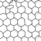 Hexagonal Honeycomb Tessellated Grid Fluffy Floor(Black)