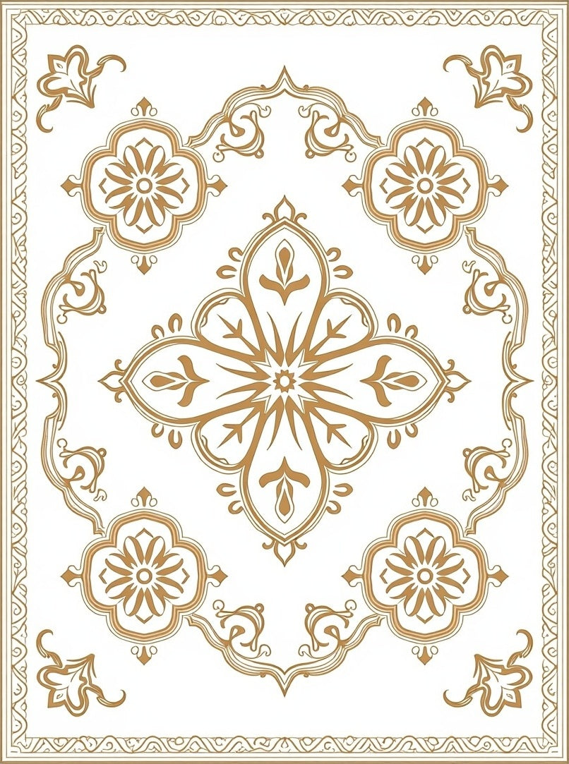 Elegant Medallion Featuring Refined Interlocking Flourishes (Gold) - ODIKA