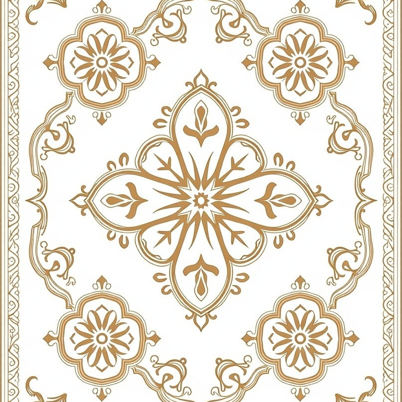 Elegant Medallion Featuring Refined Interlocking Flourishes (Gold) - ODIKA