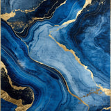 Sophisticated Gold Accented Design(Blue)