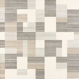 Ethereal Beige & Gray Area Modernist Geometric Design(Beige)