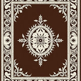 Collection Elegant Floral Medallion Vintage Distressed(Brown)