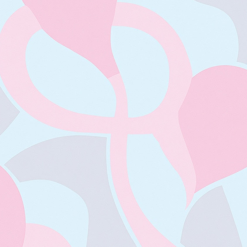 Moody Boho Abstract Featuring Pastel Shapes and Lines (Pink) - ODIKA