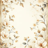 Serene Garden Floral Artistic(Beige)