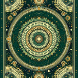 Circular Sector Design Anti Slip Absorbent Natural Beige(Green)