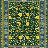 Bathroom with Floral Leaf Design(Green)