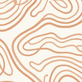 Modern Abstract Waves Minimalist Contemporary Artistic(Beige)