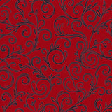 Sophisticated Baroque Scroll Embellishment(Red)
