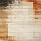 Brown Beige Distressed Kitchen Non Skid Runner(Beige)