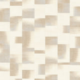 Artisan Abstract Area Showcasing Cream Mosaic with Beige Geometric Overlays(Beige)