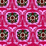 Heritage Wreath Medallions with Baroque Vine Accents(Pink)