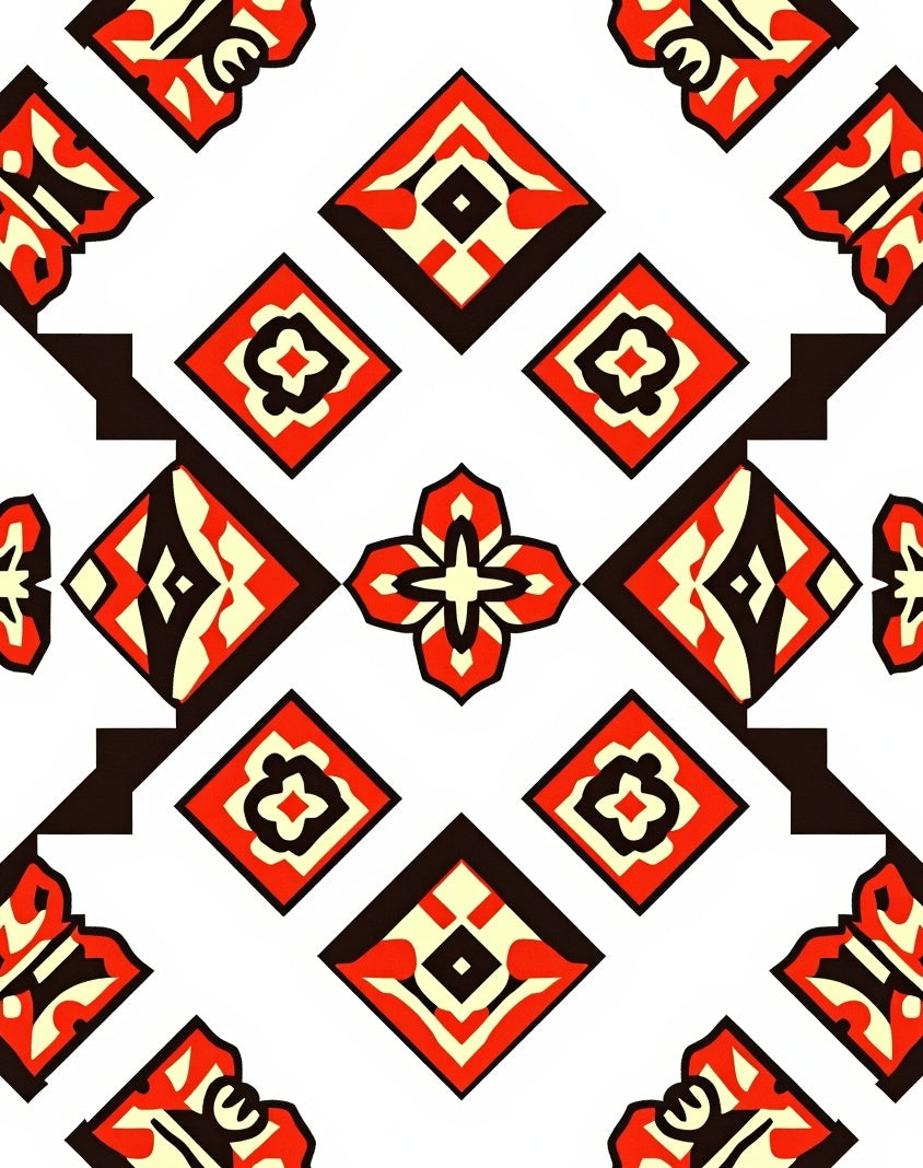 Aztec Southwestern Native Inspired Design (Red) - ODIKA