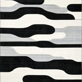Elegant Black and White Striped for Contemporary Decor(Black)
