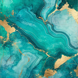 Contemporary Marbleized Visual Delight(Green)