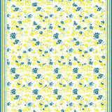 Charming Small Carpet Displaying Whimsical Floral Motifs(Yellow)