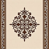 Autumn Harvest Medallion with Scrollwork Vine Motifs(Beige)