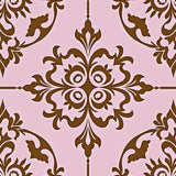 Elegant Damask Antiqued Weathered Heirloom Refined Decorative(Pink)