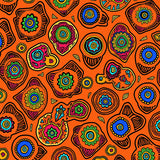 Trendy Boho Ethnic Mosaic Eclectic Patchwork (Orange)