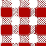 Heritage Style Buffalo Check with Contrasting Bold Squares(Red)