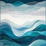 Coastal Breeze Area Rug Grey & Blue Washable Carpet(Blue)