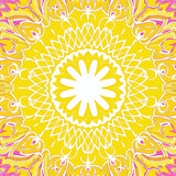 Sunburst Medallion Interlocking with Dreamy Ombre Motifs(Yellow)