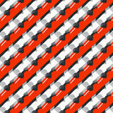 Classic Tartan Featuring Layered Orange Lines and Crisp Grid(Red)