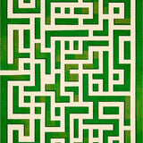 Playful Adventure Area with Beige Base and Lush Green Maze for Kids(Green)
