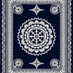 Elegant Interlocking Medallion Floral Lattice Contemporary Symmetrical (Black) - ODIKA