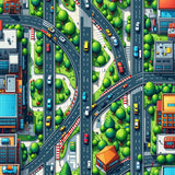 Educational Road Traffic Playmat(Gray)