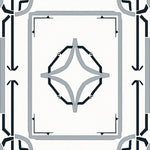 Modern Interlocking Lattice with Abstract Art Flourish (Black) - ODIKA