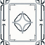 Modern Interlocking Lattice with Abstract Art Flourish (Black) - ODIKA