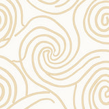 Modern Abstract Swirl Plush Decorative Flooring (Beige)