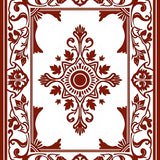 Autumn Harvest Medallion Tapestry with Intricate Botanical Motifs(Brown)