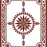 Tile Inspired with Flourishes (Brown) - ODIKA