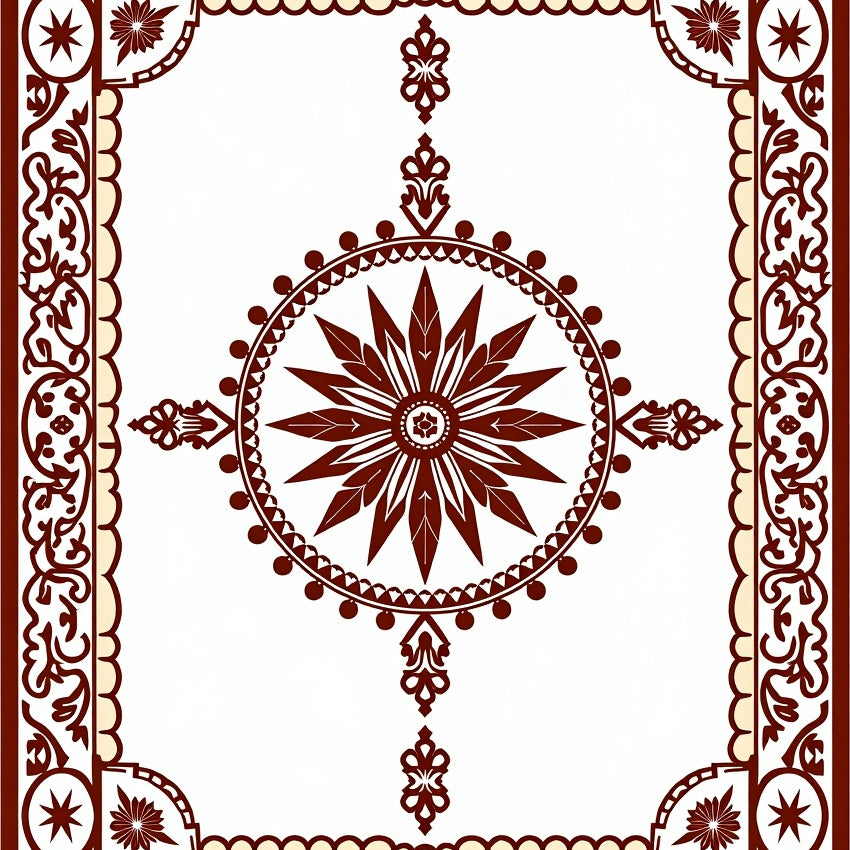 Tile Inspired with Flourishes (Brown) - ODIKA