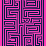 Charcoal Labyrinth Maze with Interlocking Pathways(Pink) - ODIKA