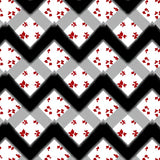 Scandi Checkerboard with Festive Holly Leaf Details(Black)