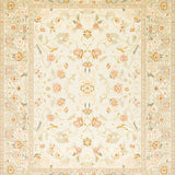 Desert Bloom Beige Toned Floral Abstract Area(Beige)