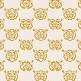 Vintage Floral Lattice Blending Shapes and Lines(Gold)