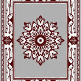 Snowflake Decorative Throw Floor Cover(Red)